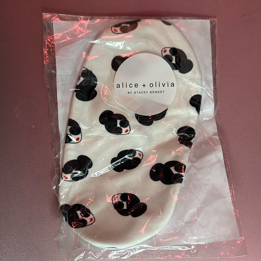 Alice + Olivia Top Knot Girl Mask Together Face Mask NWT